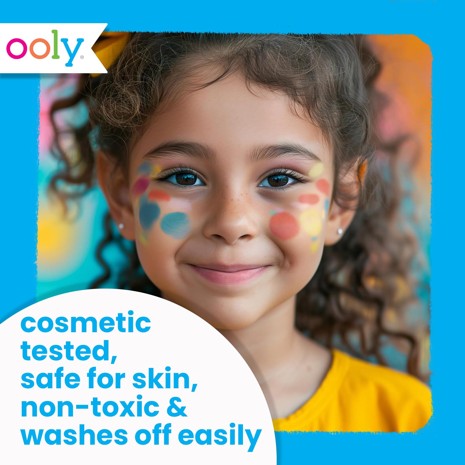 Ooly Body & Face Paint Crayons, 12 Colors, Skin Safe Paint Stick Twist Crayons for Face Painting Parties, Great Body Painting Kit, Summer Crafts for Kids