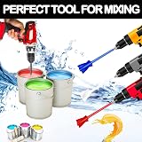 RJFUJP Paint Mixer for Drill 5PC Epoxy Resin Paddle Extension Rod Mixing Tool view 6