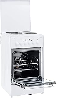 Exquisit Standherd EH 11.3-4 | Elektro-Standherd | 50 cm | Masse-Kochfeld | 50 L Garraum | Weiß