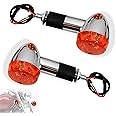WOWTK Turn Signal Lamp Set,Motorcycle Front/Rear signal light for Kawasaki Vulcan VN 750 800 900 1500 1600 1700 2000,Amber(2 PCS)