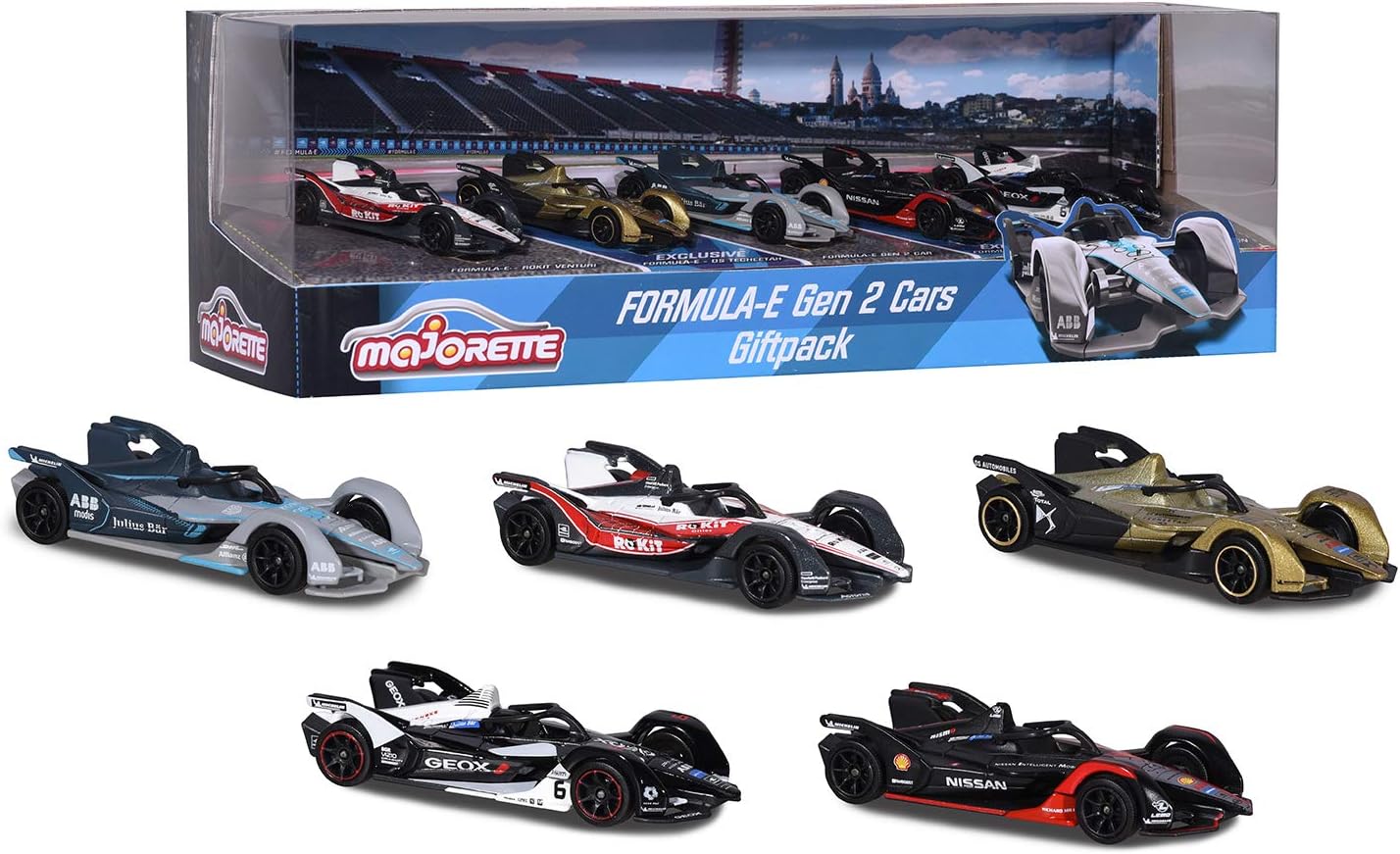 Majorette 212084026 FormulaE Gen Gift 5 Racing Toy Set