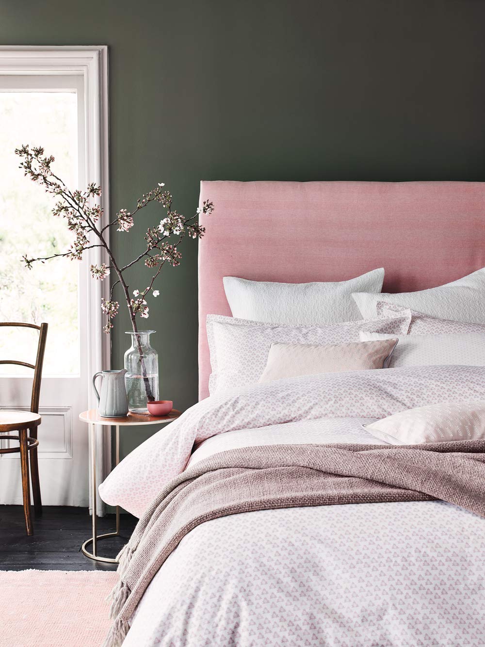 MURMUR Tua Duvet Cover Blush, 100% COTTON PERCALE 220 THREAD COUNT, Blue, Single