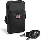 Ranboo Cell Phone Pouch Fits for Samsung Galaxy S25 Ultra S24 Ultra S23 Ultra S8 Plus Note 20 Ultra 9 8 A15 A52 A42 A32 A12 Shoulder Holster Crossbody Case with Belt Clip Arm Bag Waist Purse (Black)