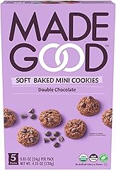MadeGood Double Chocolate Soft-Baked Cookies, 0.85oz Each, Organic Snacks