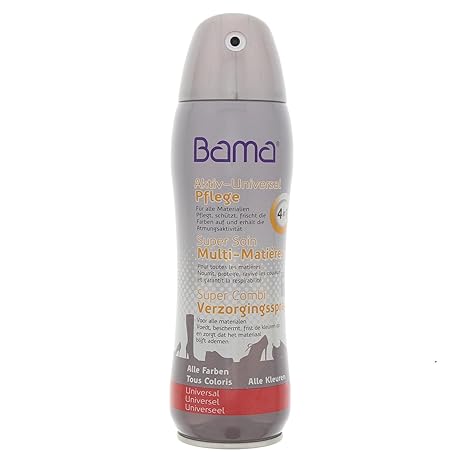 Bama Schuh-Imprägnierspray, Farblos, Für alle Materialien, Farbauffrischendes Universalspray, 300 ml, Aktiv-Universal-Pflege 