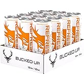 Bucked Up Refresher Carbonated Energy Drink | 100mg Caffeine | BCAAs 2:1:1 | L-Theanine N-Acetyl L-Tyrosine Betaine | Zero Sugar No Artificial Colors |12 Pack, 12 fl oz Cans | (Pineapple Mango)