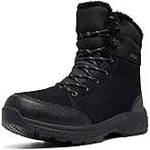 SHULOOK Men's Snow Boots Waterproof Warm Fur Lined Winter Hiking Boot Non-slip Outdoor Ankle High-top Shoes Work Hiker Trekking Trail