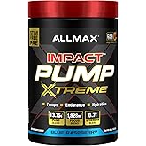 ALLMAX Impact Pump Xtreme, Blue Raspberry - 465 g - Stim-Free Pre-Workout Formula - Supports Pumps, Endurance & Hydration - Up to 30 Servings
