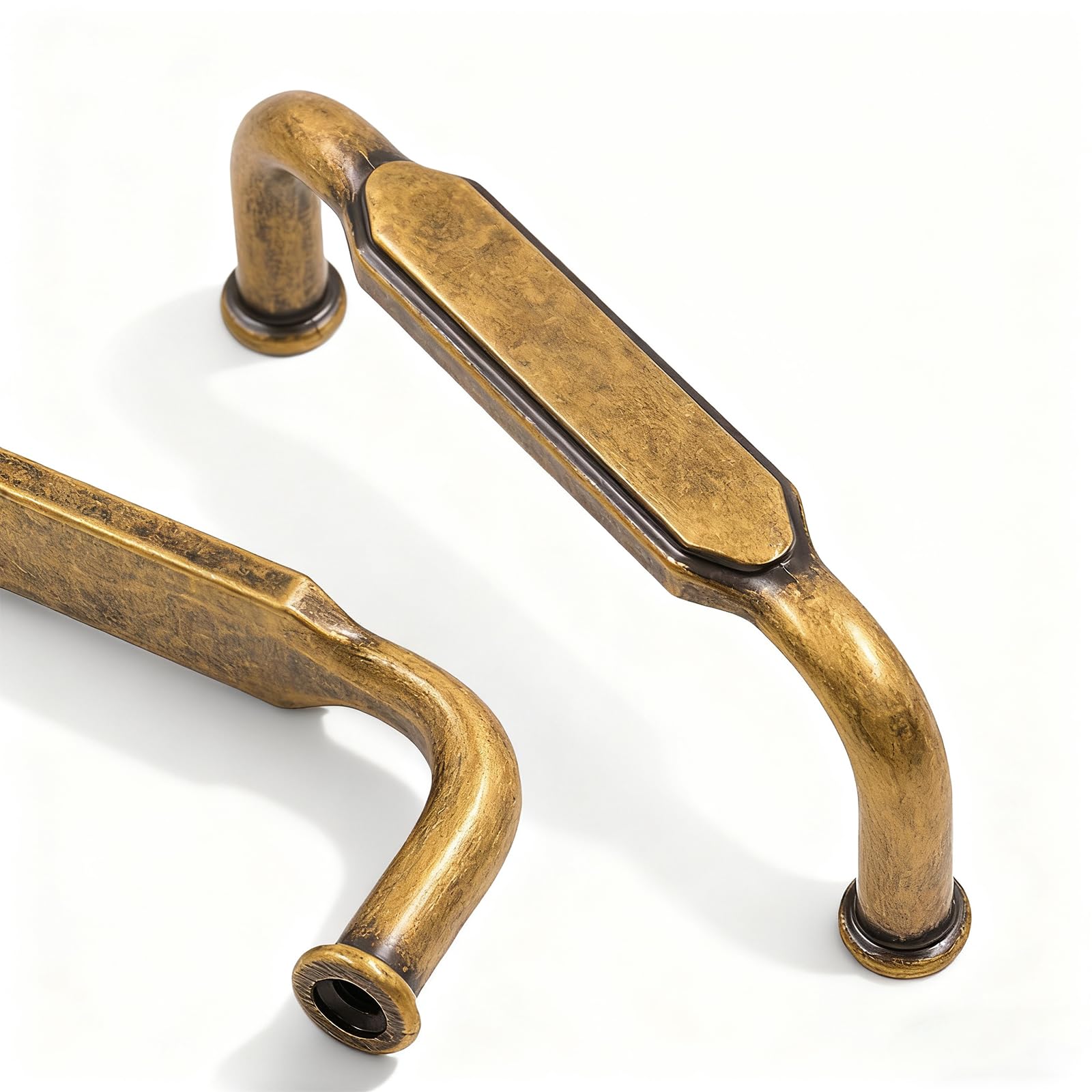 Photo 1 of Asidrama 10 Pack 3 Inch(76mm) Brushed Antique Brass Kitchen Cabinet Handles Antique Brass Cabinet Pulls Cabinet Hardware for Cupboard Drawer