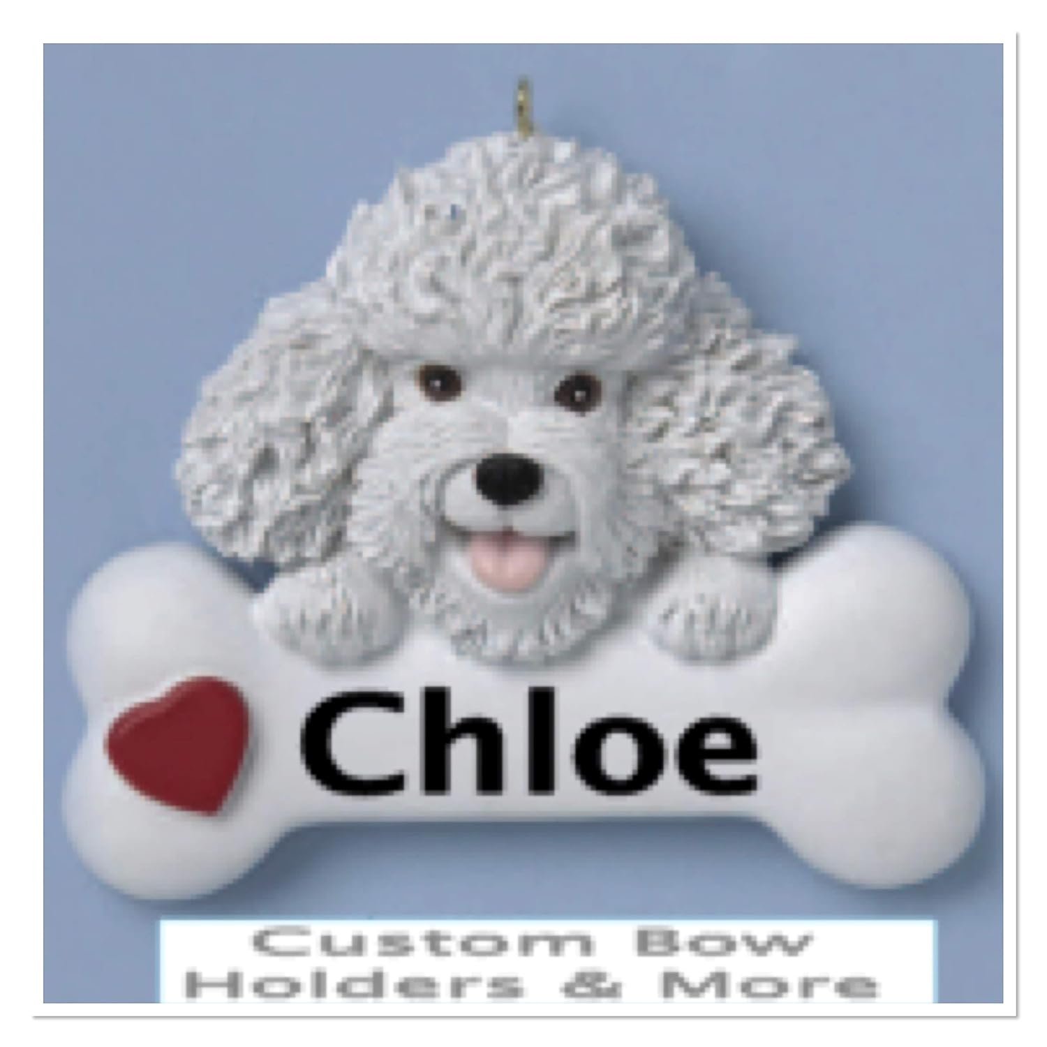 Personalized Dog Christmas Ornament, Bichon