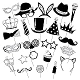24 Pieces Funny Photo Booth Props for Birthday