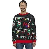 YIJIU Men's Ugly Christmas Sweater Long Sleeve Crew Neck Knitted Sweaters Xmas Holiday Funny Pullover Knitwear Tops