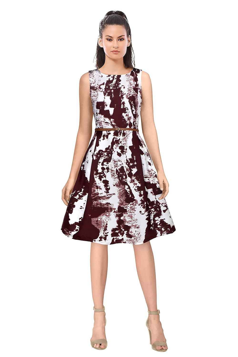 Buy PersonaliTee Women’s Western Short Dress, Regular Fit, Sleeveless