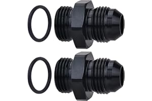 EVIL ENERGY 8AN Flare to 8AN ORB Male 2PCS Fuel Rail Adapter Fitting Black