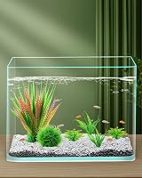 QZQ 6pcs Fish Tank Decorations Aquarium Plants Set PVC Safe Plastic Ornaments view 6