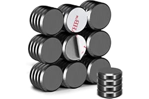DIYMAG Ceramic Disc Magnets 40 Packs with Double-Sided Adhesive, Ceramic Industrial Magnets. Perfect for Fridge, DIY, Buildin
