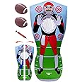 Inflatable Football Target - Double-Sided Toss Football Training Game with Mini Footballs - Fun Kids Throwing Football Games for Indoors, Outdoors, Birthdays, Camping, Beach - 65 Inch