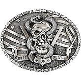 YOQUCOL Vintage Devil Skeleton Skull Snake Head Belt Buckle American Western Cowboy Belt Buckle For Men