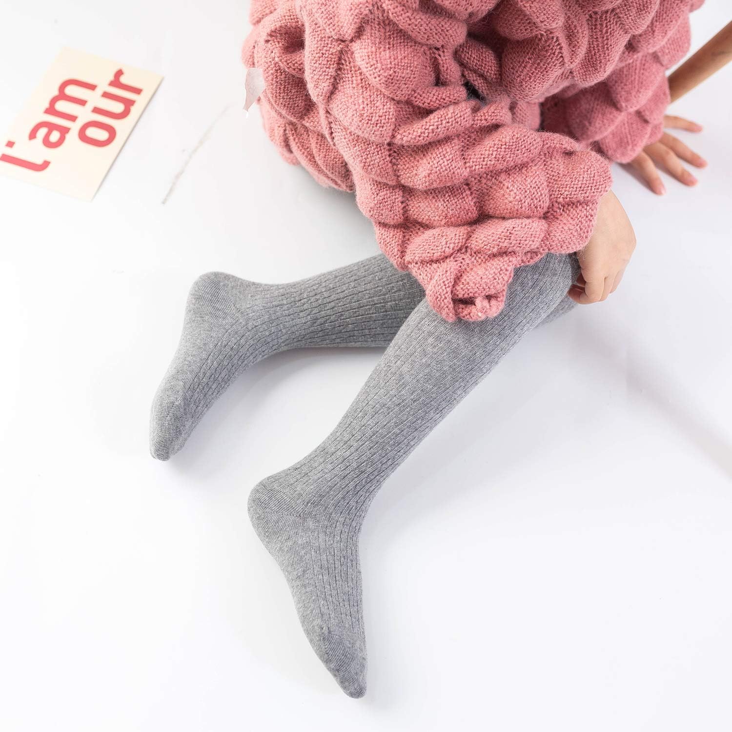 EPEIUS Baby Girl Tights Thick Cable Knit Leggings Cotton Pantyhose for Toddlers Child 2-10 Years: Clothing