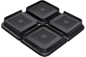 ANNKUT Bed Risers 1 Inch Heavy Duty, Furniture Risers for Bed Desk Table Sofa Couch,Oversized Bed Lifts Risers,Support up to 5000 Lbs(4 Pack Black)