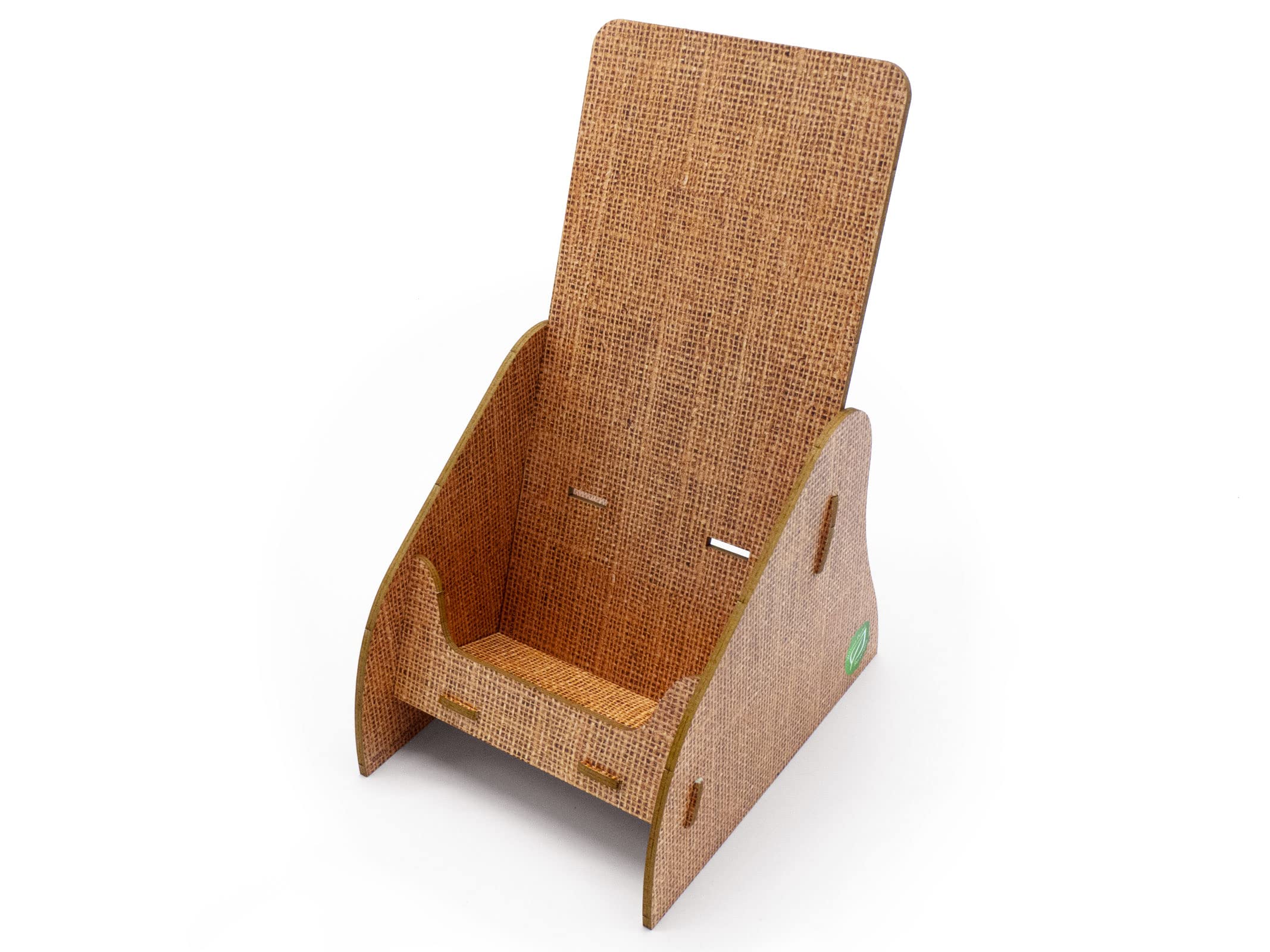 stableco 1x Ecological Brochure Stand DIN Long 10.5 x 21 cm Vertical with 1 Compartment Sturdy Flyer Stand in Natural Design No Plastic Just Paper Leaflet Holder / Postcard Stand Quick to Assemble