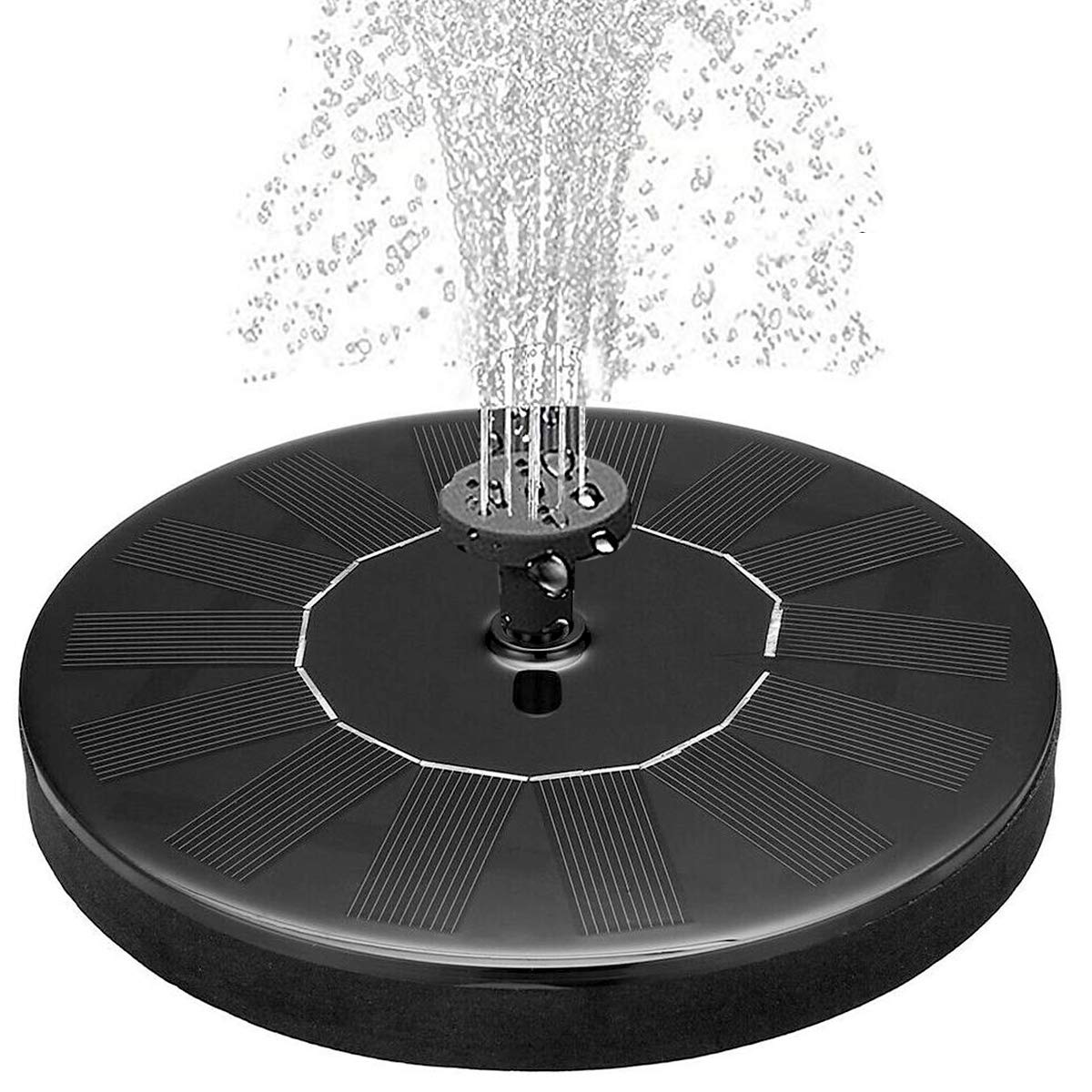 Felenny Solar Water Pump Anti-Clogging Round Solar Powered Fountain Pump for Garden Pond Aquarium