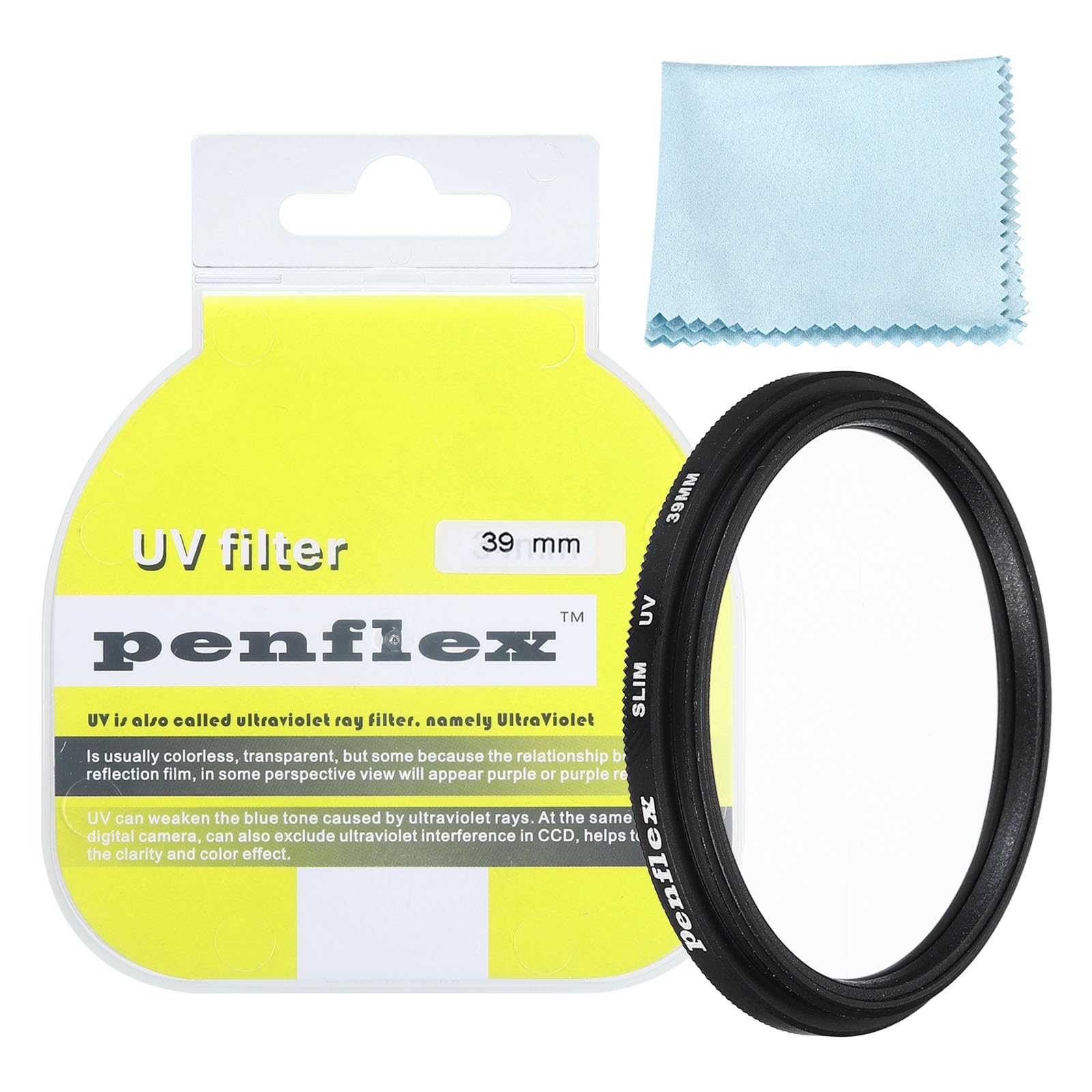 PATIKIL 39mm UV Filter, 1 PCS UV Protection Filter SLIM UV Camera Lens Filter Aluminum Optical Camera Accessory Crystal Clear Pics for 39mm Camera Lens Filter Photography Picture