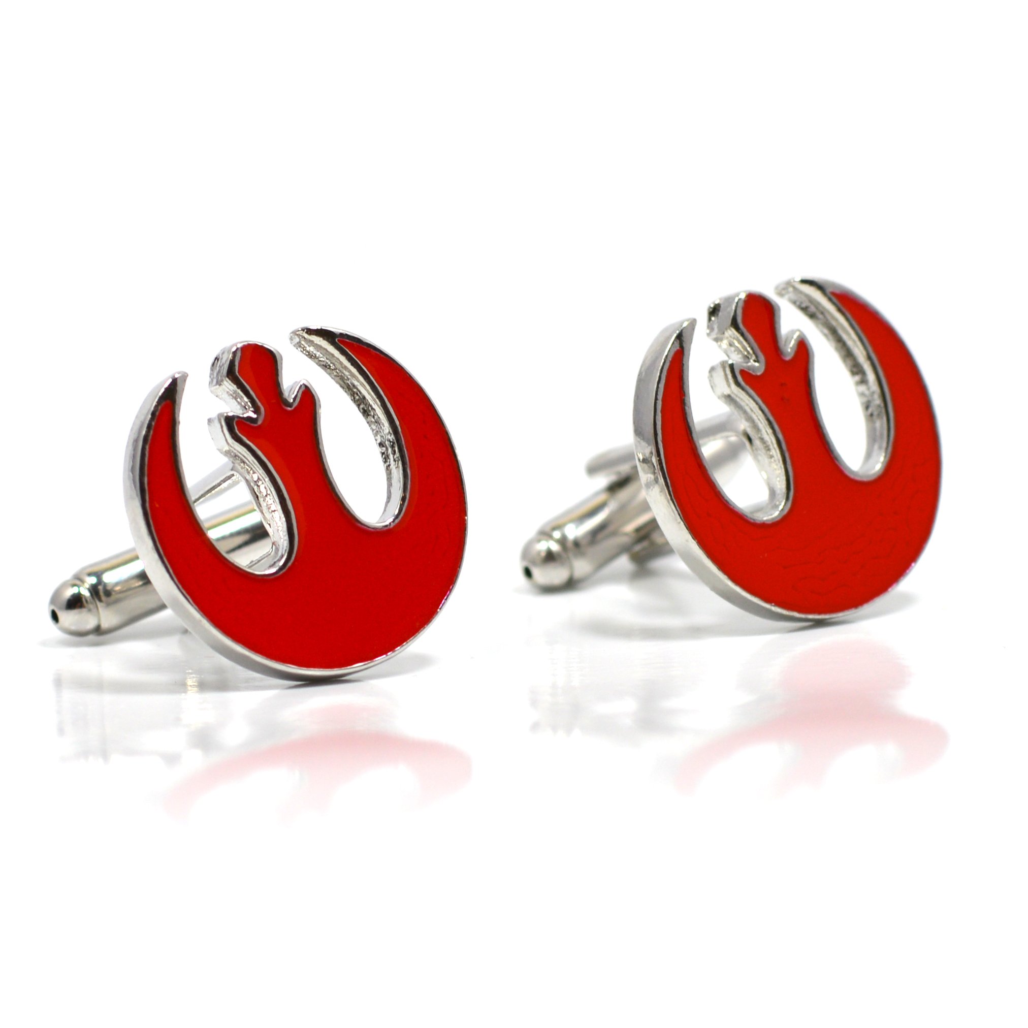 Beaux Bijoux Red Rebel Alliance Symbol Cufflinks - Men's Shirt Cosplay Accessories
