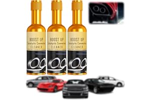 VIZELA Catalytic Converter Cleaner Auto Parts Engine, Exhaust System Pipe Carbon Removal Cleaner Treatment Additive Oil, Fuel System Treatment Oil Additive for Gas and Diesel Car(120 ml) (3pcs)
