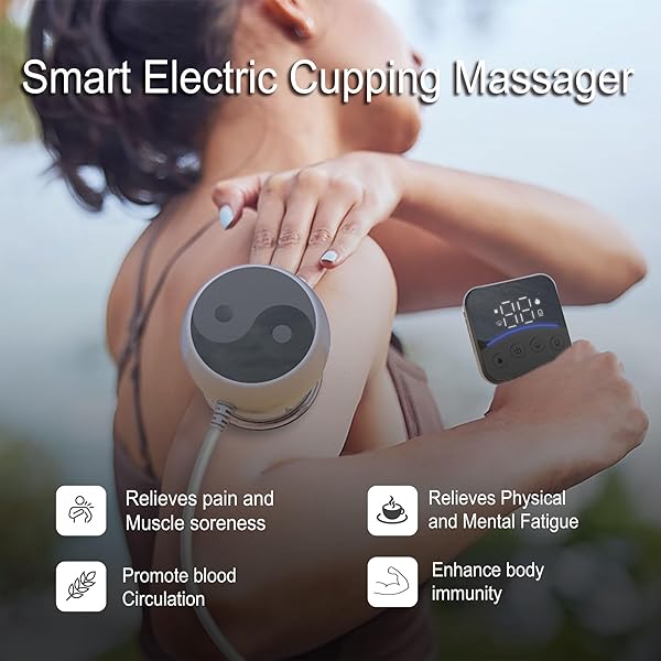 KIMIQUATYZ ELECTRIC CUPPING MASSAGER,NECK AND SHOULDER MASSAGER FOR PAIN RELIEF DEEP TISSUE,CUPPING THERAPY FOR BACK, NECK, SHOULDER, LEGS, ARMS