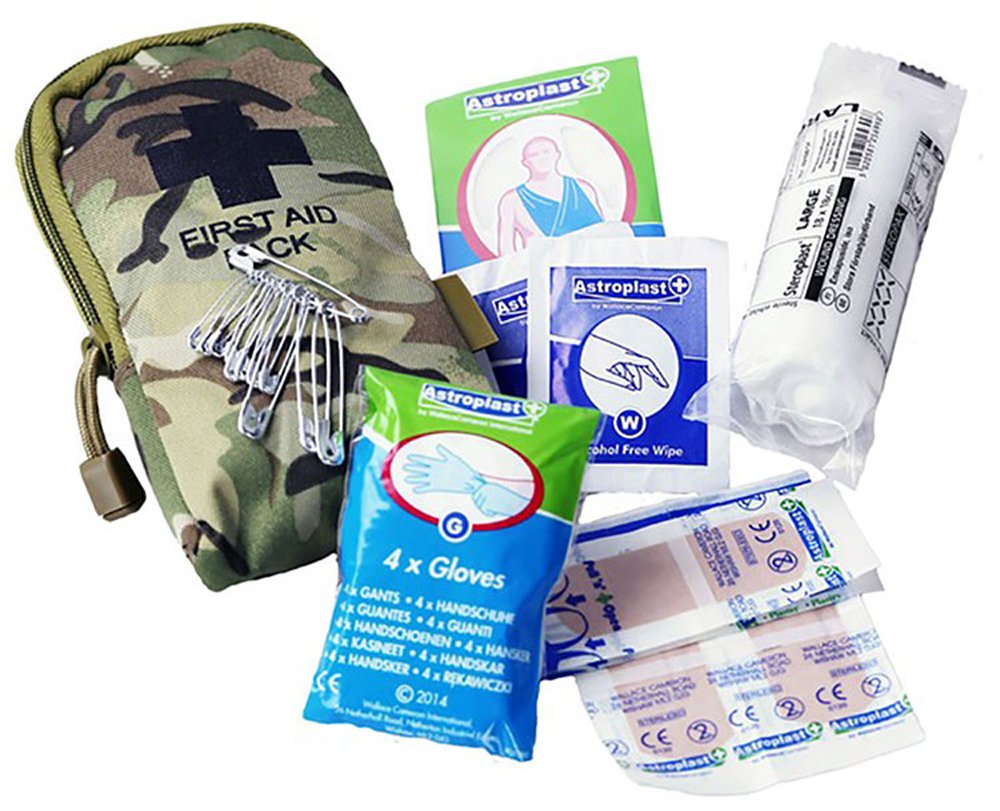 Army Tactical First Aid Medical Emergency Travel Belt Kit In Pouch BTP