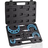 Beaiguna 4PCS Micrometer Set, 0-1"/1-2"/2-3"/3-4" Machinist Outside Micrometer Measuring Tool, Ultra-Precision 0.0001" Graduation Micrometers, Professional Machinist Tools Set