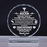 NABYSHOP Doctor Appreciation Gifts for Women Men, Unique K9 Crystal with Inspiring Quotes, Thank You Doctors Gift for Doctor's Day Birthday Christmas Retirement for Famale Male Desk Keepsakes