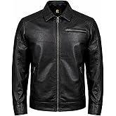 Rauly Genuine Leather Jacket Men Biker Style Zip Up Real Lambskin Motorcycle Jacket Men