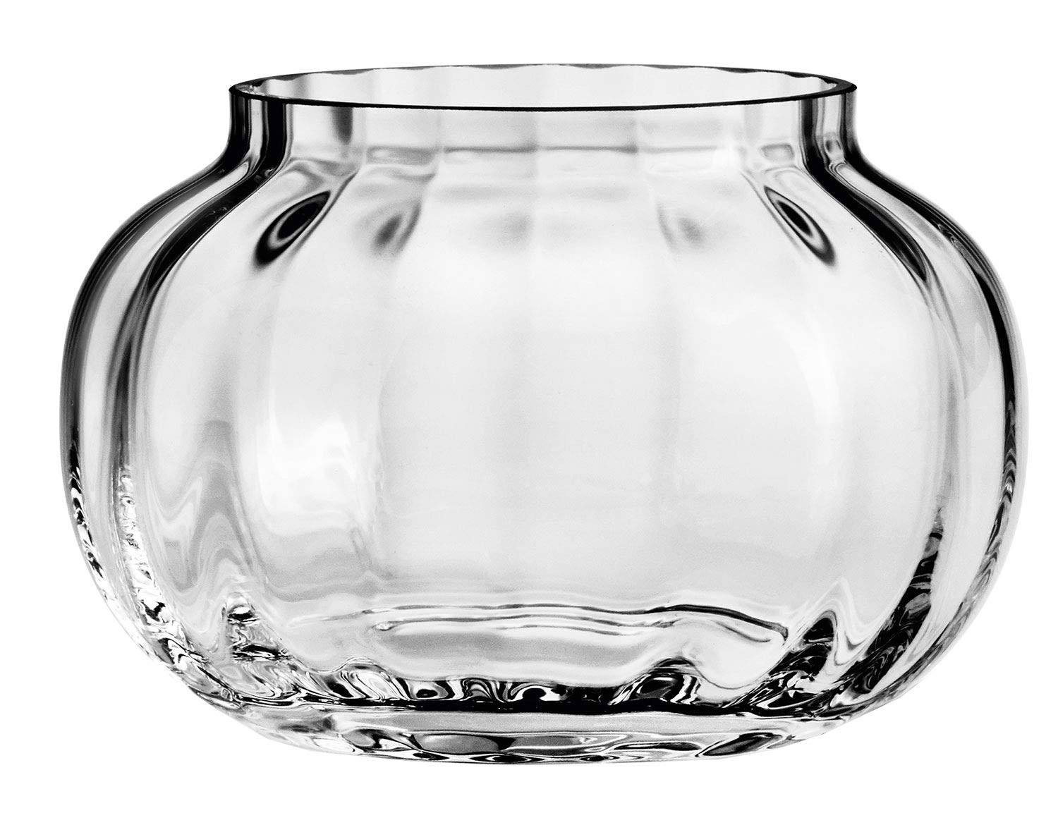 Holmegaard Primula Tea Light Holder Diameter 9.5 cm Hand-Blown Glass Grey