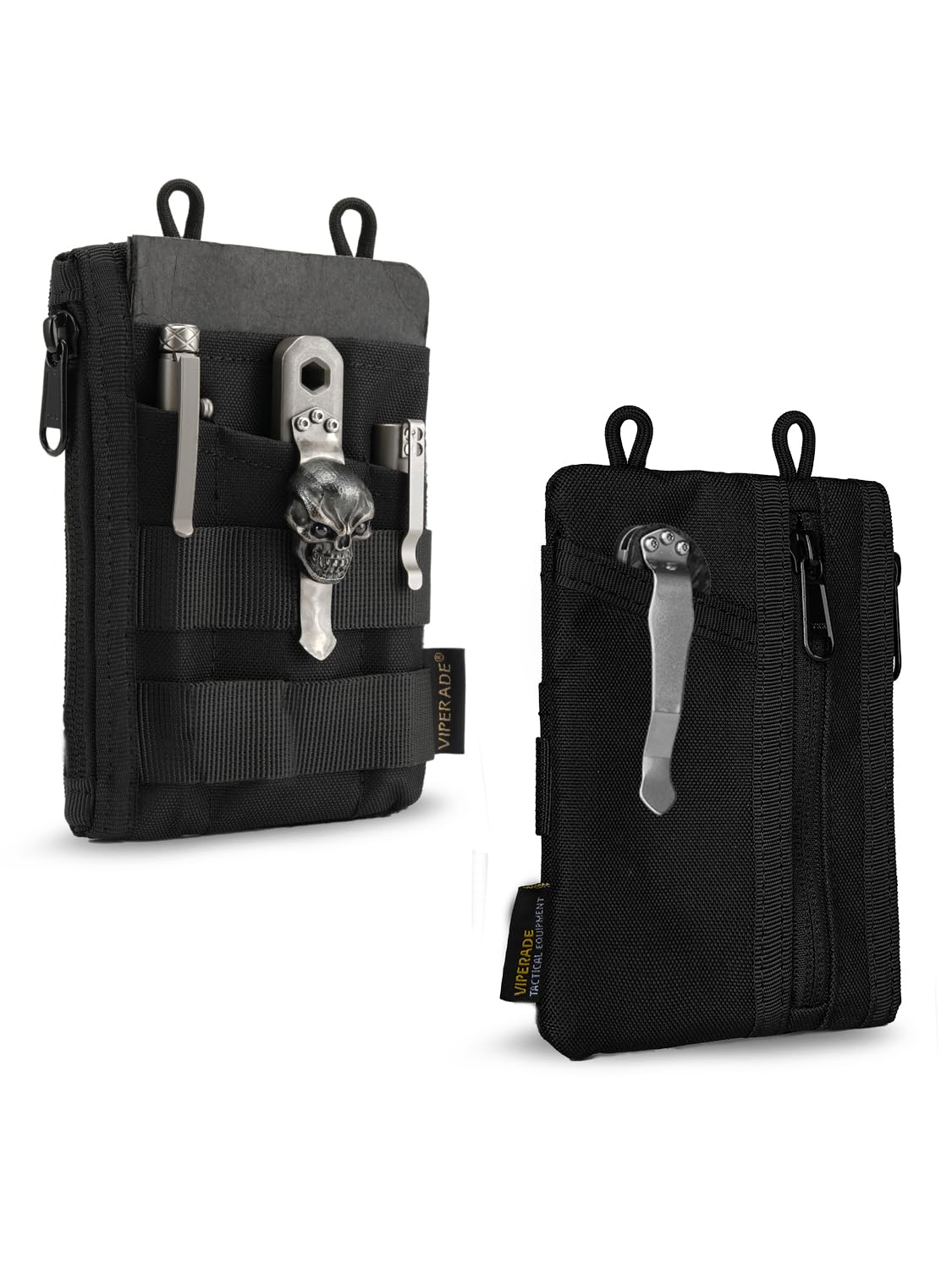 VIPERADE VE16N X-Pac EDC Pouch Tool Organizer, Multifunction Small Tools Pouch with 7 Pockets, EDC Organizer for Men, Slim Multitools Pocket Organiser for Everyday Carry