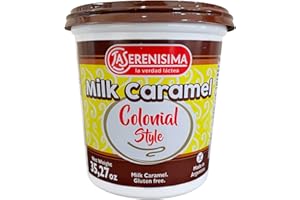 LA SERENISIMA La Serenísima Dulce de Leche - Authentic Milk Caramel Spread from Argentina - Gluten-Free Smooth & Creamy Caramel Sauce for Baking, Desserts - Rich Flavor for Pancakes, Waffles - 1 kg (35.3 oz)