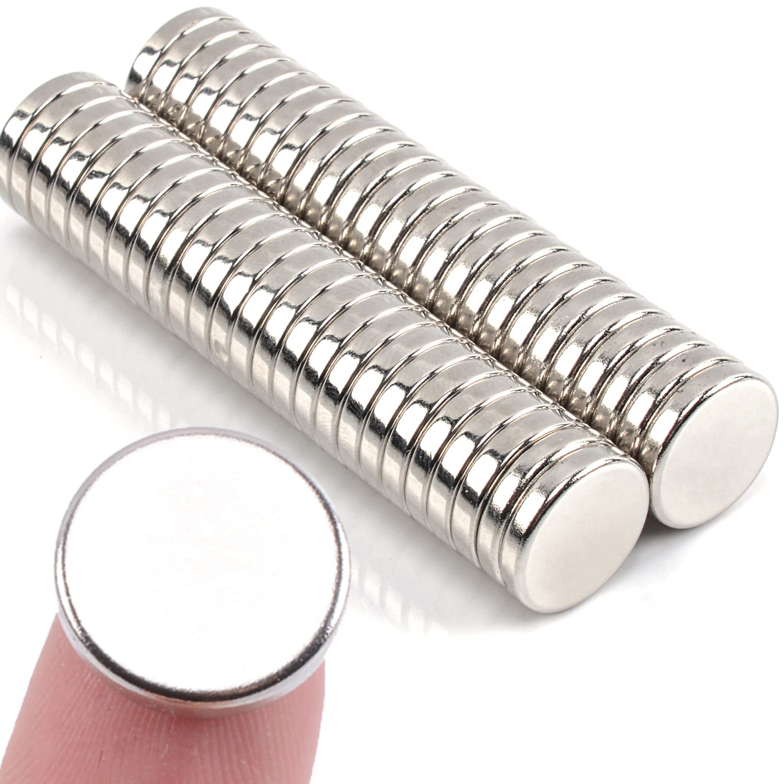 Photo 1 of MIN CI 50 Pcs Super Strong Neodymium Magnets Disc, 15 x 3 mm Decorative Round Fridge Rare Earth Magnets, Fun Small Refrigerator Magnets for Whiteboard, Cute Locker, Crafts Dry Erase Board