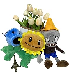 JHESAO 3 PCS Plants and Zombies Plush Conehead