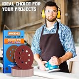 Aucenix 50Pcs 125mm Sanding Discs 8 Holes 40/60/80/120/150/180/240/320/400/600 view 7