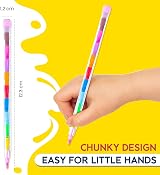 Pole Tip 24 Swop Point Crayons For Kids 10 in 1 Twistable Wax Pencils view 7