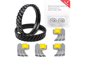 ATIE MX8 Elite/MX6 Elite, MX8/MX6 Pool Cleaner Tune-Up Kit Rebuild Kit with 2 Tire Track R0526100, 2 Engine Bearing R0527000, 4 Cyclonic Scrubbing Brush R0714400 For Zodiac MX8 MX6 Elite Pool Cleaners