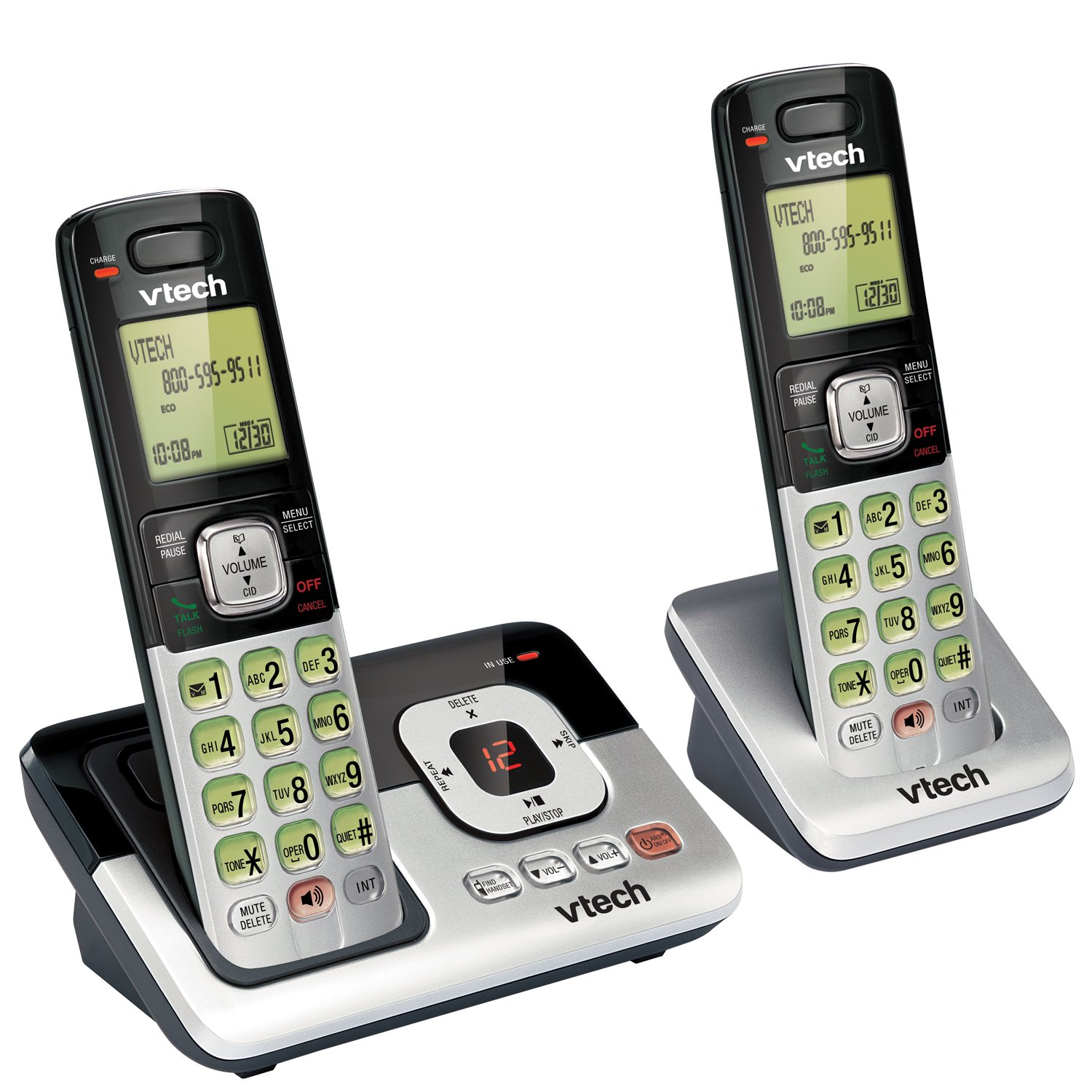 Amazon.com : Vtech CS6829 DECT 6.0 Expandable Cordless Phone System with  Caller ID and Digital Answering System (1 Cordless Handset) : Cordless  Telephones : ...