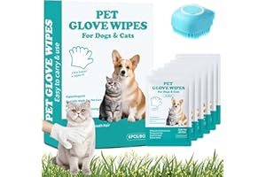 Gettoreach Rinse-Free Dog Shampoo Mitts, Gettoreach Pet Glove Wipe, Rinse Free Shampoo Mittens for Dogs, Instant Bath Cleanin
