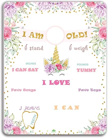 Lotus A Planche D Anniversaire Pour Bebe Licorne Cadeau Mensuel Pour Bebe Fille Licorne Premiere Anniversaire Fille Decorations De Fete D Anniversaire Cadeau Pour Nouveau Ne Fille Photo Amazon Fr