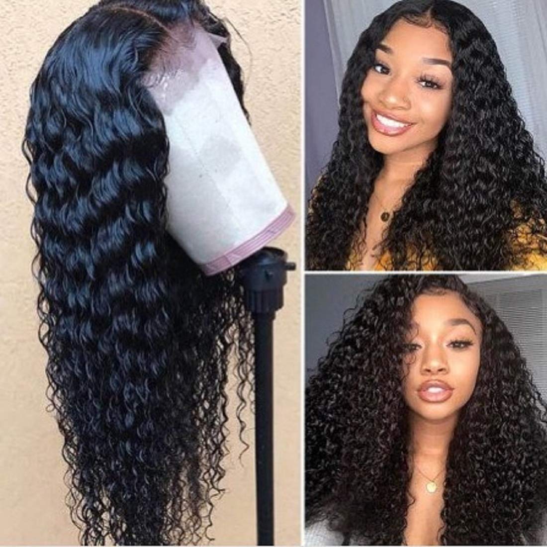 Amazon Com Bly Brazilian Water Wave Curly Virgin Human Hair Lace