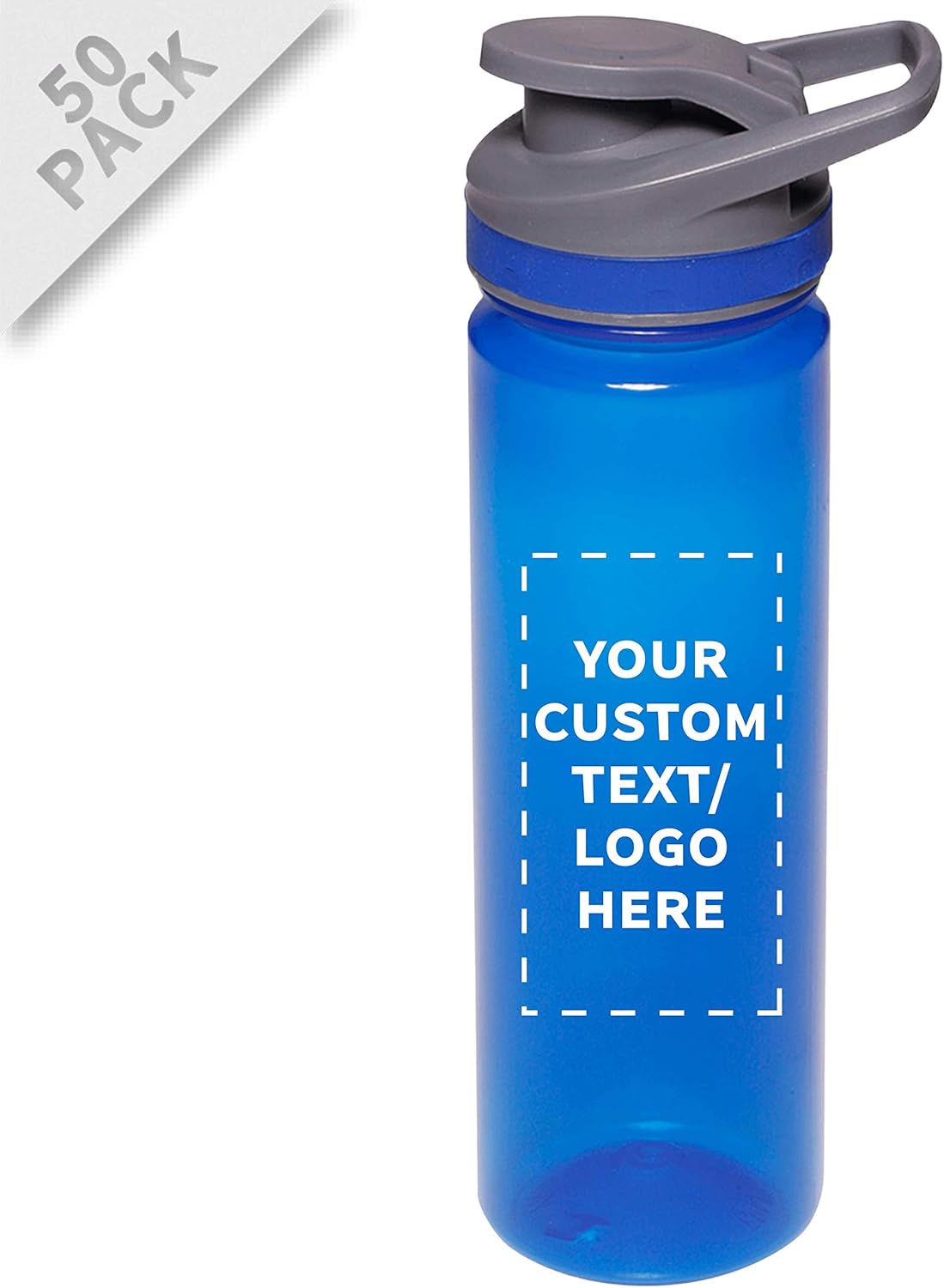 Plastic Sports Water Bottles with Flip Lid 22 oz 50 pack