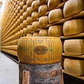 EMILIA FOOD LOVE Parmigiano Reggiano DOP whole and half cheese wheels - The Only Parmesan - Selected with love in Italy (1/2 Cheese Wheel (Disk), 18 Months)