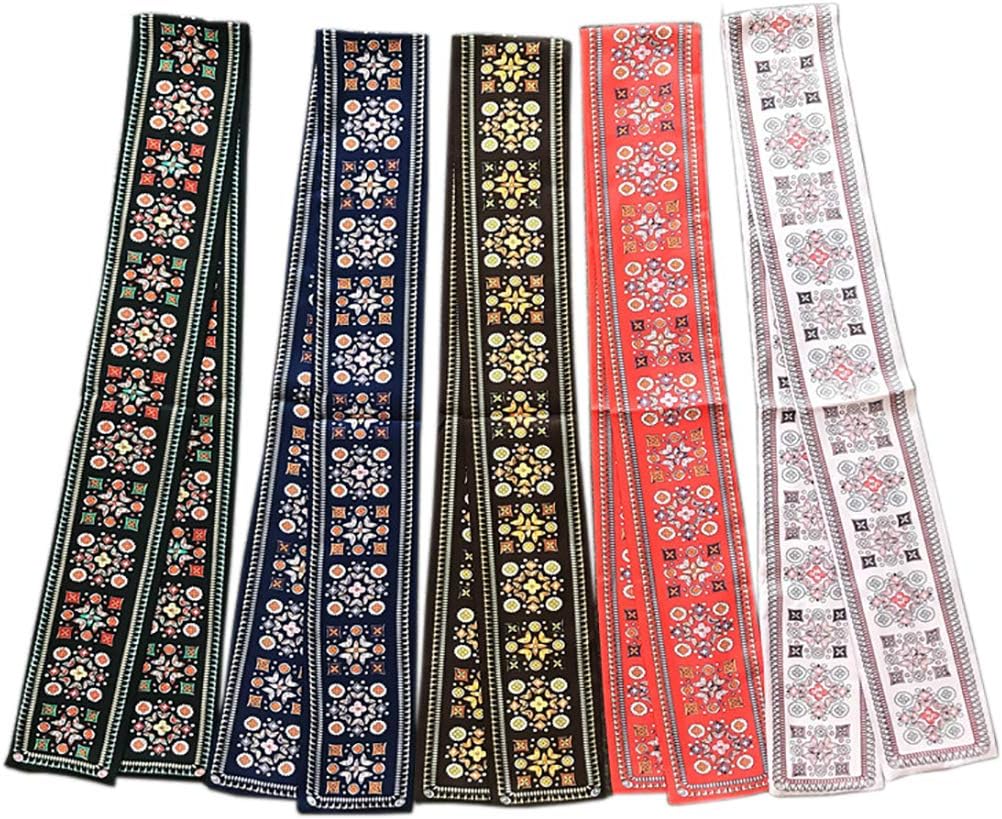 Uainhrt 5pcs Square Corners Small Diamond Pattern Bag Handbag Handle Ribbon Scarf Hair Head Band Neck Scarf Neckerchief Scarf Head Wrap Fashion Gifts (44"×3.29")