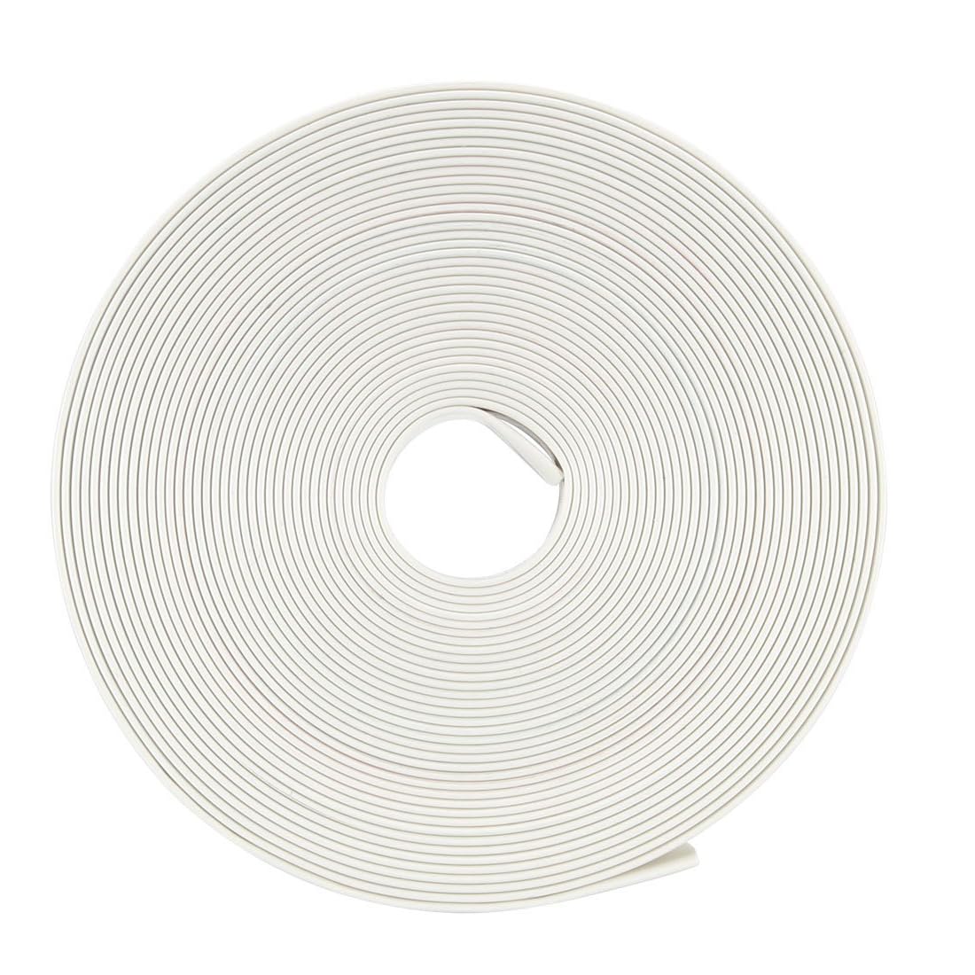 Unifizz Heat Shrink Tubing 7mm Dia 11mm Flat Width 2:1 Ratio Shrinkable Tube Cable Sleeve 5m - White